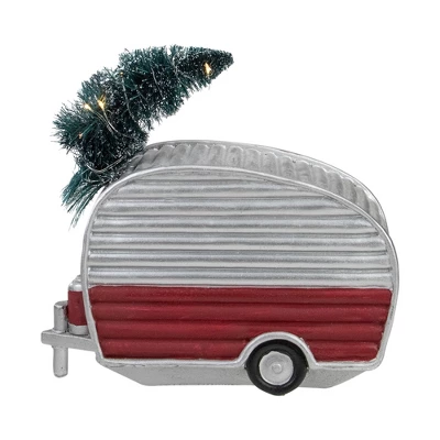 Northlight LED Lighted Camper With Pine Bough Christmas Decoration - 8.5" - Image 2