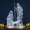Northlight LED Lighted Acrylic Holy Family Nativity Scene On Mirror Christmas Decoration - 17"