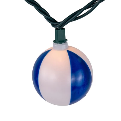 Northlight Beach Ball Patio Light Set - 6' Green Wire - 10ct - Image 4