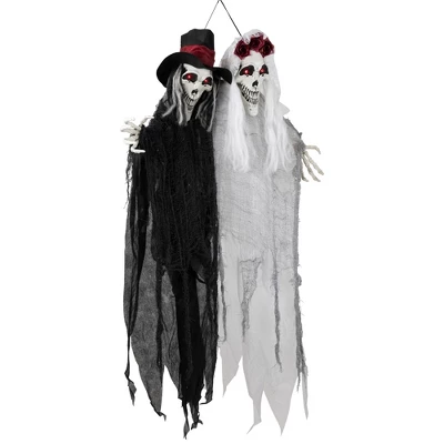 Northlight Lighted Skeleton Couple With Sound Halloween Decoration - 47" - Image 4