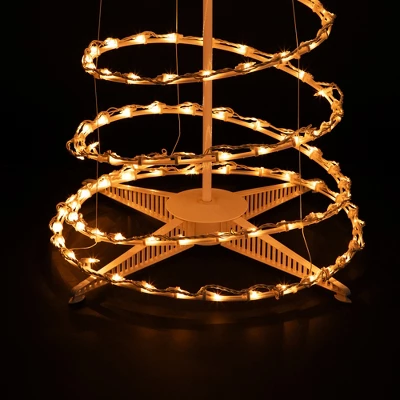 Northlight Spiral Cone Tree Lighted Outdoor Christmas Decoration - 6' - Clear Lights - Image 6