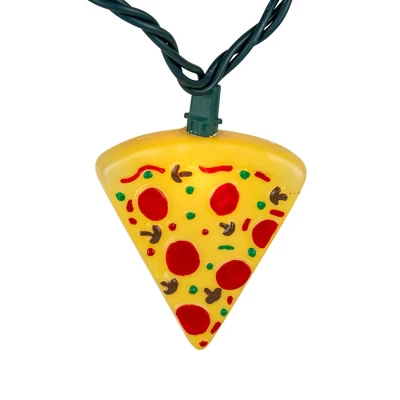 Northlight Pepperoni Pizza Indoor Outdoor Patio Light Set - 6' - Green Wire - 10ct - Image 4