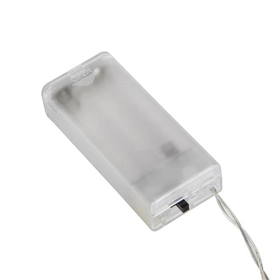 Northlight LED Lighted B/O Pom Pom Christmas Garland Lights - Cool White - 4.25' Clear Wire - 10ct - Image 5