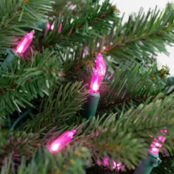 Northlight 50ct LED Mini String Lights Pink - 16.25' Green Wire