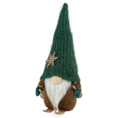 Northlight Skiing Gnome With Snowflake Knitted Hat Christmas Decoration - 12.5" - Image 2