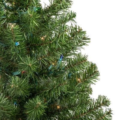 Northlight 3' Prelit Artificial Christmas Tree Canadian Pine - Multicolor Lights - Image 2