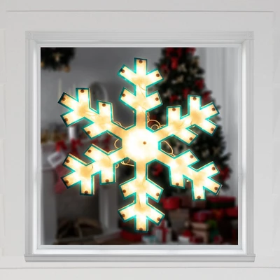 Northlight 16.75" Lighted Snowflake Christmas Window Silhouette - Image 2