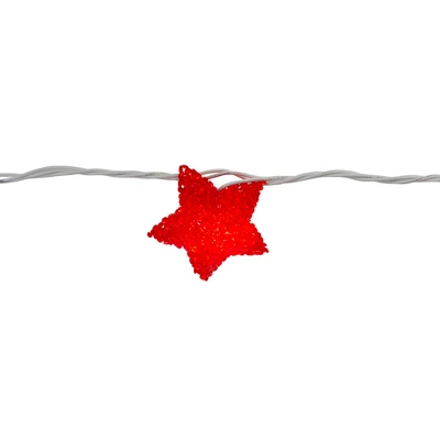 Northlight 10ct Patriotic 4th Of July Star Shaped Outdoor String Lights - 6' White Wire - Image 4