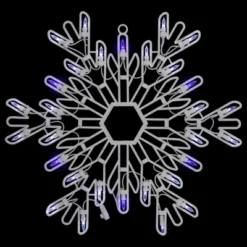 Northlight LED Lighted Snowflake Christmas Window Silhouette - 15" - Pure White And Blue
