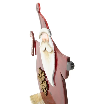 Northlight Santa With Candy Cane And Snowflake Wooden Christmas Decoration - 12" - Image 3