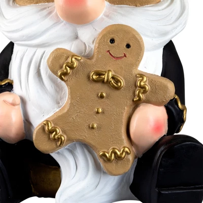 Northlight Gnome Holding Gingerbread Man Cookie Christmas Decoration - 13" - Black - Image 4