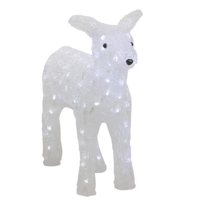 Northlight Lighted Commercial Grade Acrylic Baby Reindeer Christmas Outdoor Decoration - 18" - Polar White Lights - Image 2