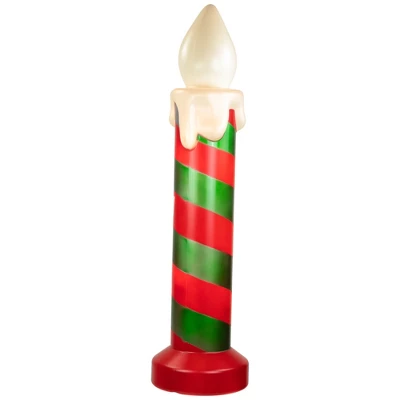 Northlight Lighted Striped Candle Blow Mold Outdoor Christmas Decoration - 40" - Image 3
