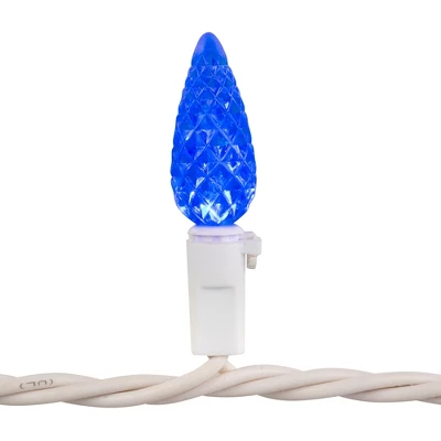 Northlight Patriotic LED C6 Faceted Christmas Lights - Red, White And Blue - 16.5' White Wire - 50ct - Image 6