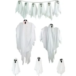 Northlight Lighted Ghost Family Halloween Outdoor Decorations - Multicolor Lights - 6pc