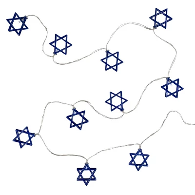 Northlight 10ct Star Of David Lights - White LED - 5' - Clear Wire - Image 3
