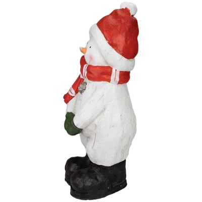 Northlight Standing Snowman Christmas Decoration - 17" - White And Red