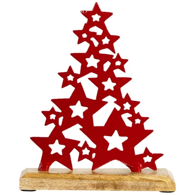 Northlight Tree Of Stars Metal Christmas Decoration - 8.75" - Red - Image 5