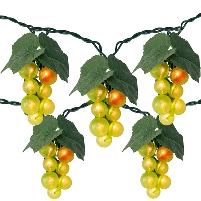 Northlight Grape Cluster Outdoor Patio String Light Set - Green - 6' Green Wire - 5ct