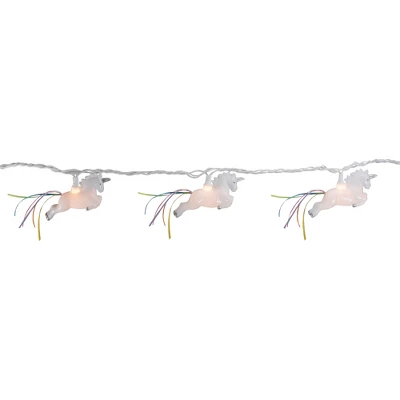 Northlight Unicorn With Ribbon Tail Novelty String Lights - 6 Ft White Wire - 10ct - Image 2