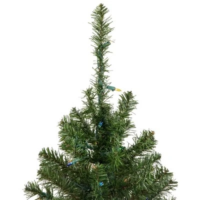 Northlight 3' Prelit Artificial Christmas Tree Canadian Pine - Multicolor Lights - Image 3