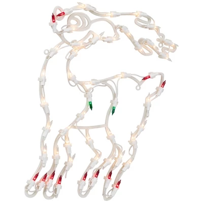 Northlight Lighted Reindeer Christmas Window Silhouette - 18" - White - Multicolor Lights - Image 3