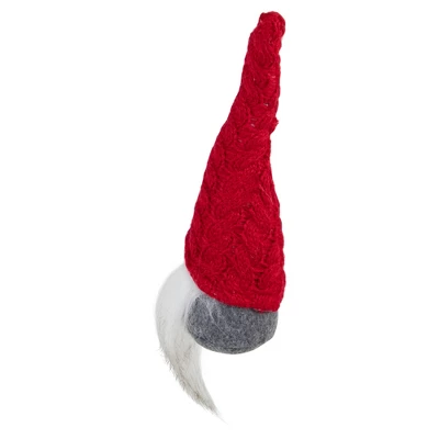 Northlight Gnome With Knitted Hat Christmas Decoration - 8" - Gray And Red - Image 5