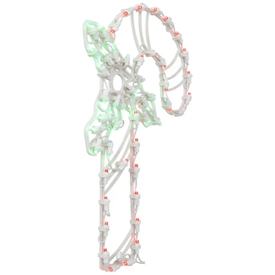 Northlight LED Lighted Candy Cane Christmas Window Silhouette - 18" - Red And Green - Image 3