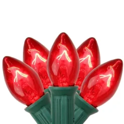 Northlight C7 Christmas String Lights - Red - 24' Green Wire - 25ct