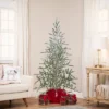 Northlight 5' Prelit Artificial Christmas Tree Flocked Alpine Twig - Warm White Lights