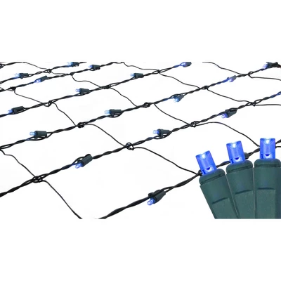 Northlight Net Style LED Tree Trunk Wrap Christmas Lights - 4' X 6' - Blue - Green Wire