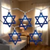 Northlight 10ct Star Of David Lights - White LED - 5' - Clear Wire