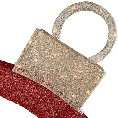 Northlight 4.25' Red LED Lighted Ornament Arch Outdoor Christmas Decoration - Warm White Lights - Image 4