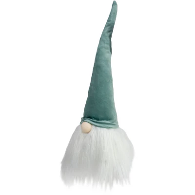 Northlight Gnome Head With Beard Christmas Decoration - 15" - Green And White - Image 3