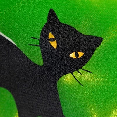 Northlight Lighted Black Cat With Bats Halloween Window Decoration - 13.75" - Image 8