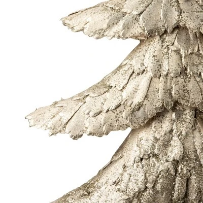 Northlight Layered Tree With Wooden Base Christmas Decoration - 18" - Bronze Finish - Image 2