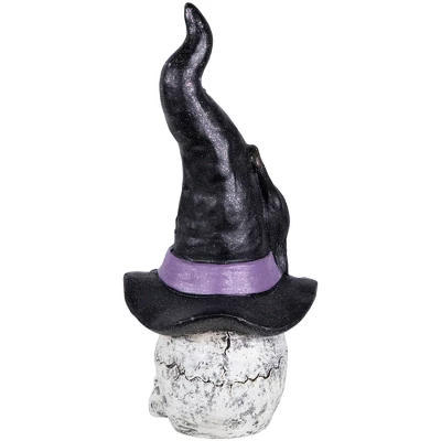 Northlight Skull In Witch Hat With Cat Halloween Decoration - 22.75" - Image 5