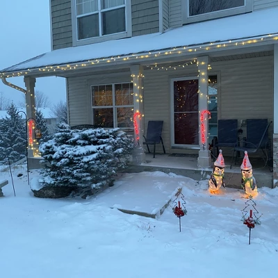 Northlight 70ct Warm White Faceted LED C6 Christmas Lights, 23ft White Wire - Image 5