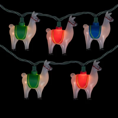 Northlight Llama Patio Light Set - White - 6' White Wire - 10ct - Image 2