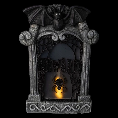 Northlight Lighted Flickering Beware Gravestone Halloween Decoration - 13.5" - LED Orange Light - Image 2