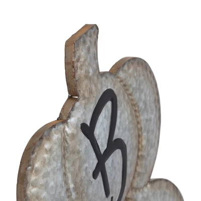 Northlight Boo! Stacked Pumpkins Metal Halloween Porch Sign - 28" - Silver - Image 5