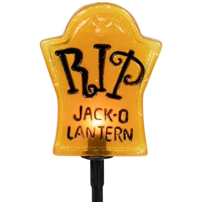 Northlight Lighted R.I.P Tombstone Halloween Outdoor Pathway Markers - 18" - Set Of 3 - Image 8