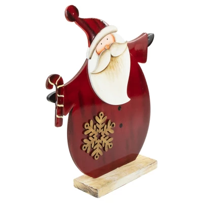 Northlight Santa With Candy Cane And Snowflake Wooden Christmas Decoration - 12" - Image 4