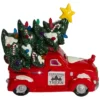 Northlight LED Lighted Vintage Truck With Tree Christmas Decoration - 8" - Red