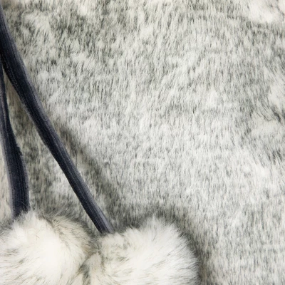 Northlight Silver Fox Faux Fur Christmas Stocking With Pom Poms - 20.5" - Image 5