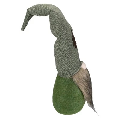 Northlight Forest Tree Chevron Hat Gnome Head Christmas Decoration - 21" - Green And Brown - Image 5