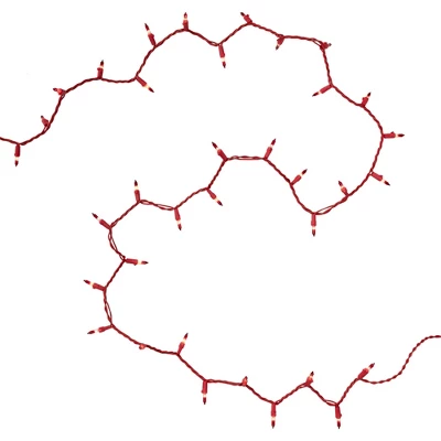 Northlight Mini Christmas Light Set- Clear With Red Tips - 10' Red Wire - 50ct - Image 6