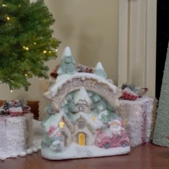 Northlight LED Lighted Snowy Winter Village "Merry Christmas" Decoration - 16.5"