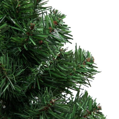 Northlight Mini Canadian Pine Artificial Christmas Tree With Faux Wood Base - 12" - Unlit - Image 4