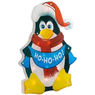 Northlight 17.5" Lighted Penguin Christmas Window Silhouette - Image 2